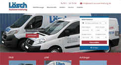 Desktop Screenshot of loesch-autovermietung.de